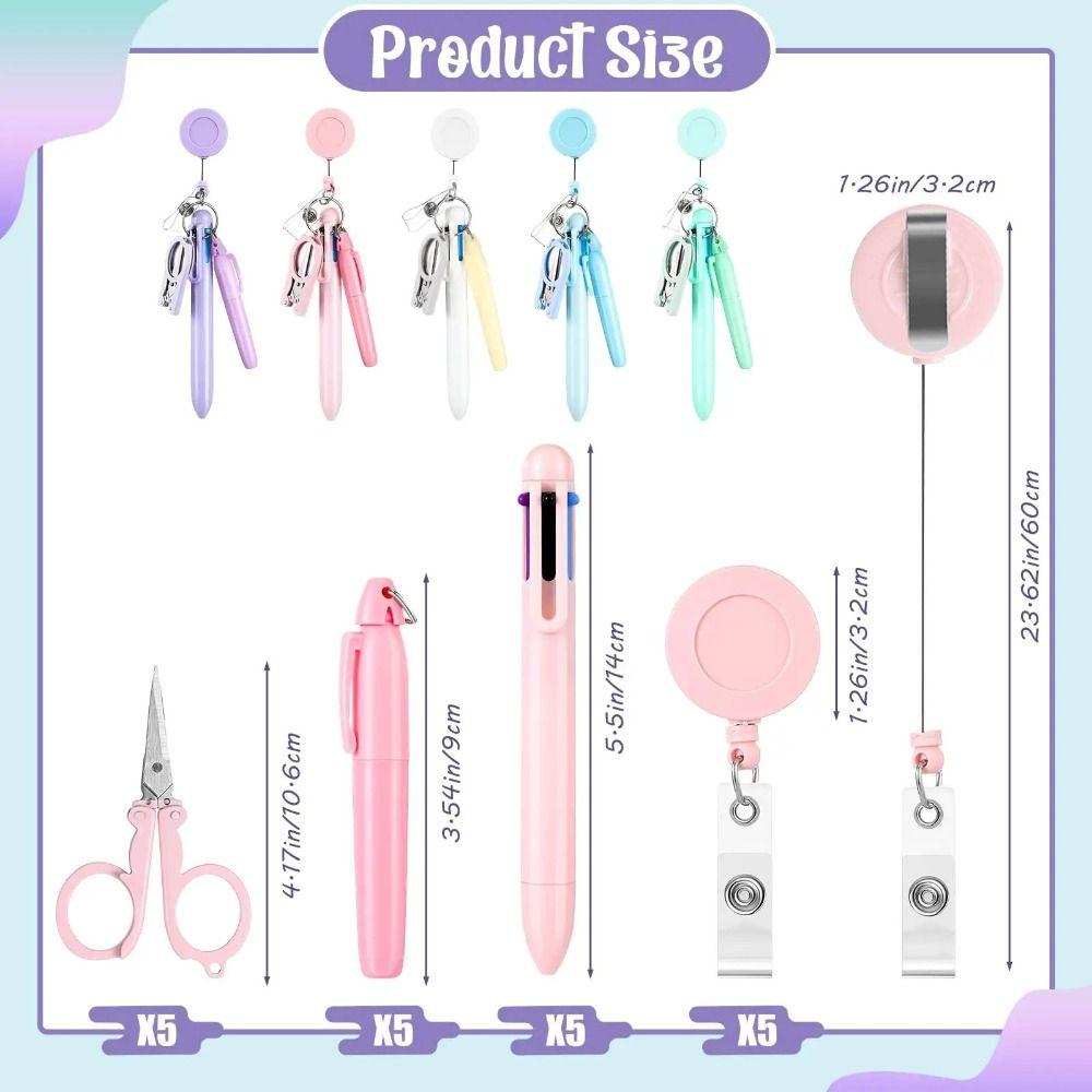 Badge Holder Retractable Nurse Pen Buckle Clip Nurse Ball Pen Nurse Ballpoint Pen  Nurse's Day Gift