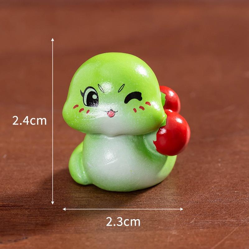 Micro Landscape New Year Lucky Snake Diy Decoration Blind Bag Accessories Desktop Car Carrying The Year of The Snake Resin Ornaments
