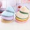 Casual Polyester Summer Kid Sunhat Quick-Dry Uv Protection Kid Empty Top Cap Large Brim Korean Style Kid Sun Visor Hat Outdoor