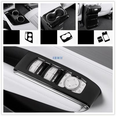Car Styling Black Interior Sticker Gear Shift Window Control Panel Air Vent Outlet Cover For Buick GL8 Avenir Luxury PHEV 2024 +