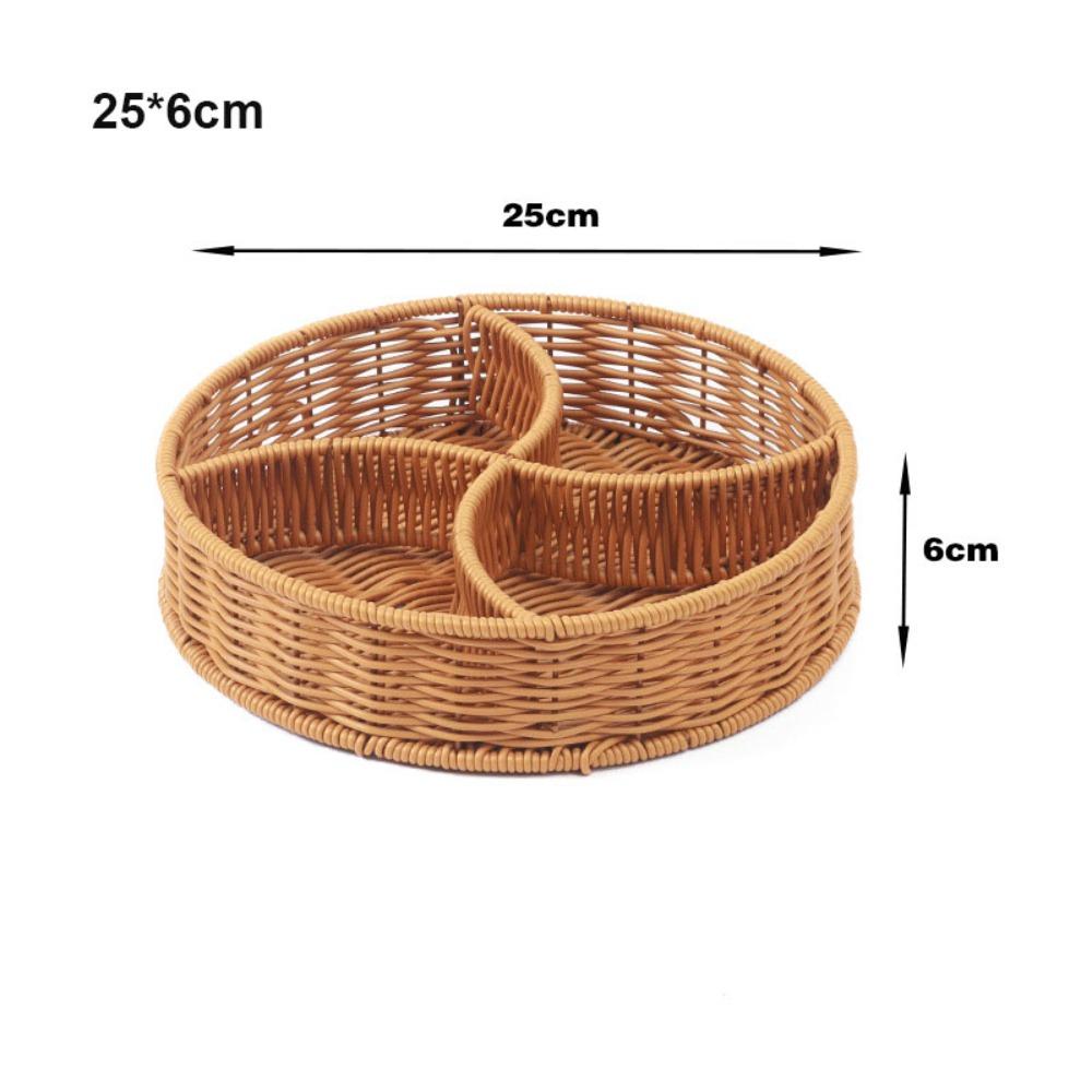 Hardness Rattan Wicker Woven Serving Baskets Handwoven Khaki Restaurant Serving Tabletop Display 10 Styles Rattan Basket