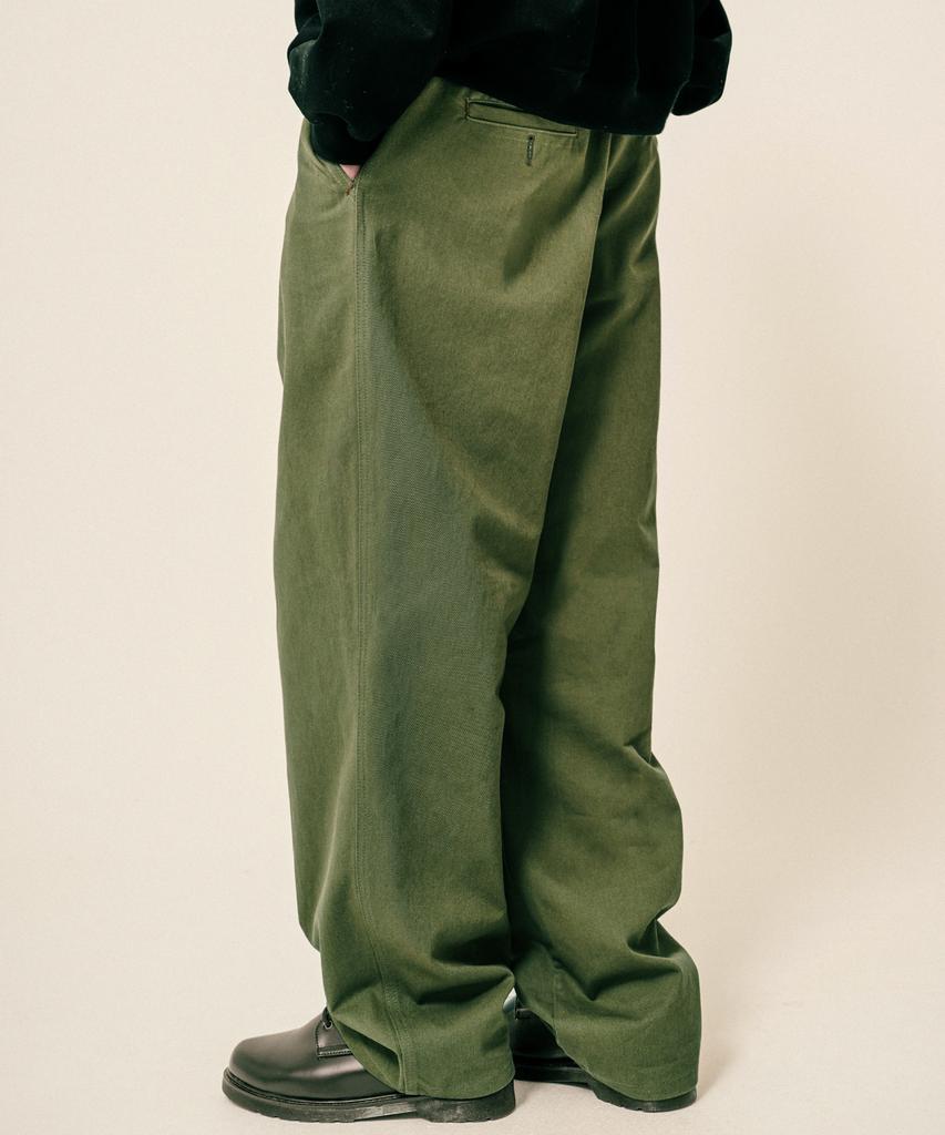 TWN Cage Semi-Wide Cotton Pants Light Khaki Hslp3607