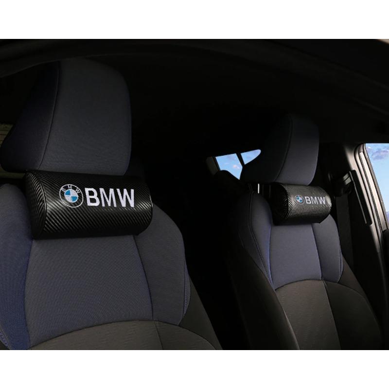 2 Stück Karbonfaser Auto Sitz Nackenkissen Stütze Reise Kopfstütze Zubehör für BMW M Performance E46 E90 E60 F30 E39 E87 W222