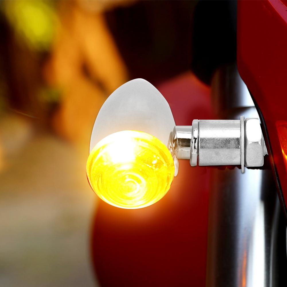 Motorcycle Waterproof Turn Signal Light Indicator Lamp Modification Accessory (Electroplating)