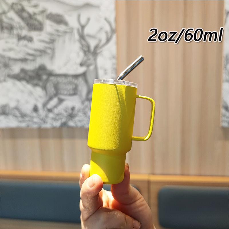 Stainless Steel 2oz Mini Travel Mug With Sip Lid For Car And Office Use