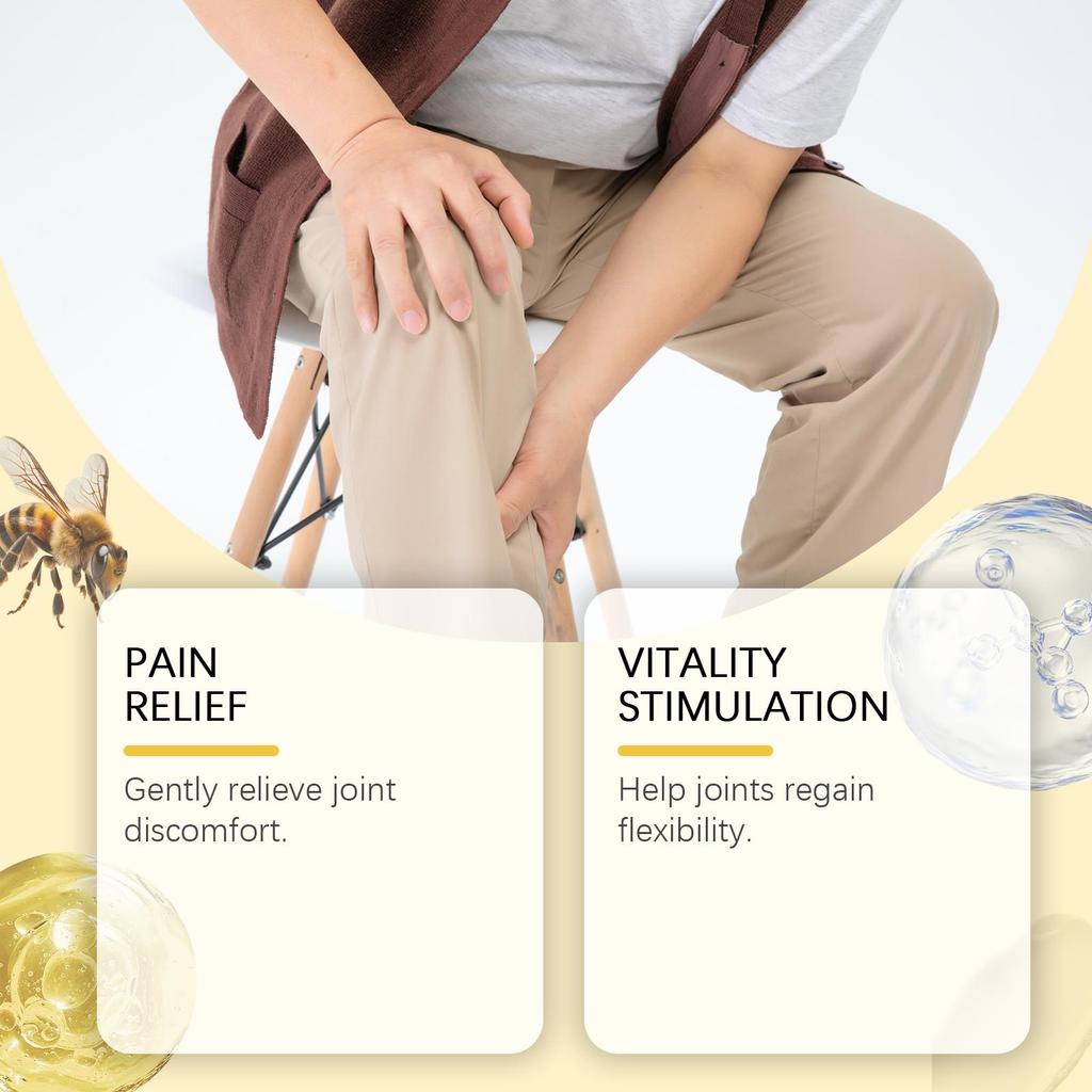 Bee-Venom Cream For Pain Relief Ultra Strengthen Joint Bone Gel For Knee Shoulder Mild Ingredients Pain Relieve Massage Cream