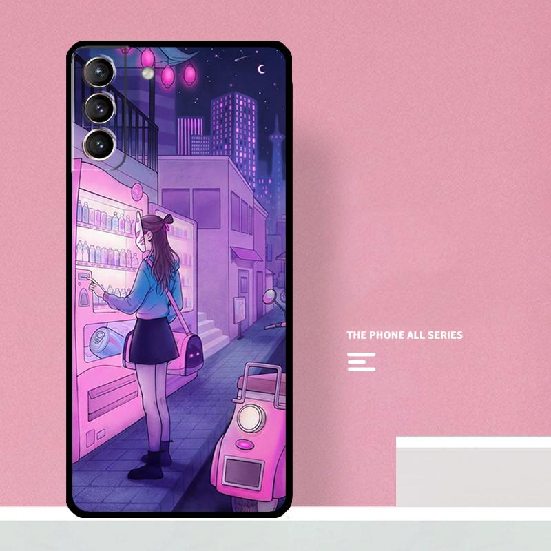 JDM Vaporwave Glitch Anime Phone Case For Samsung Galaxy S25 S26 Ultra S20 S21 S22 S23 S24 Plus S10 S25 FE Cover Coque