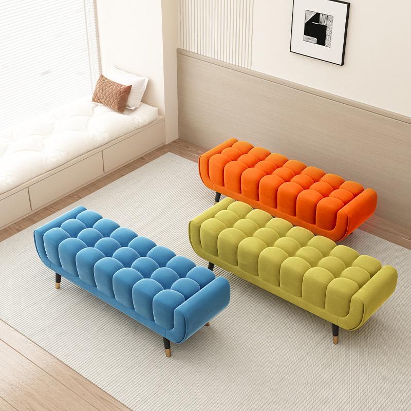 Velvet Shoe Storage Bench - Bedroom Footstool with Lid, Entryway Ottoman for Closet, European Luxury Seat - Space-Saving