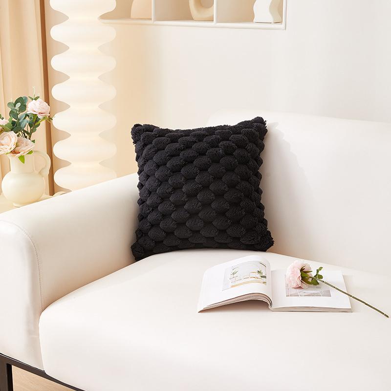 Super Soft Cozy Decorative Throw Pillow Covers Fuzzy Plush Faux Fur Luxury Cushion Cover Pillowcase for Sofa Couch Bed JAF092
