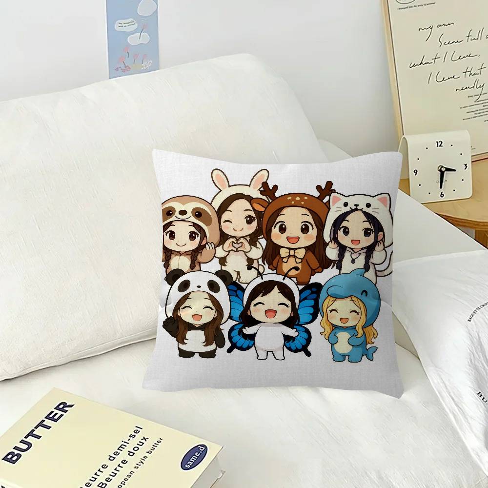 Kissenhülle 30x50 Polyester Sofakissen Dekorative Wurfkissen Heimdekoration Kissenbezug Cool KPOP B-BABYMONSTER