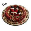 Kerstfeest Woondecoratie Ronde Kerst 3D Vloerkleed, Optische Illusie Vloerkleed Kerstman Kabouter Gewatteerd-achtig Comfortabel Blote Voeten Vloermat Antislip
