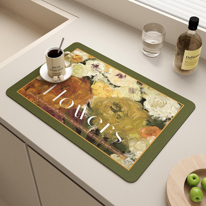 Coffee Machine Drain Pad, Kitchen Countertop Pad, Sink Sink Sink, Quick Drying, Waterproof Diatomaceous Earth