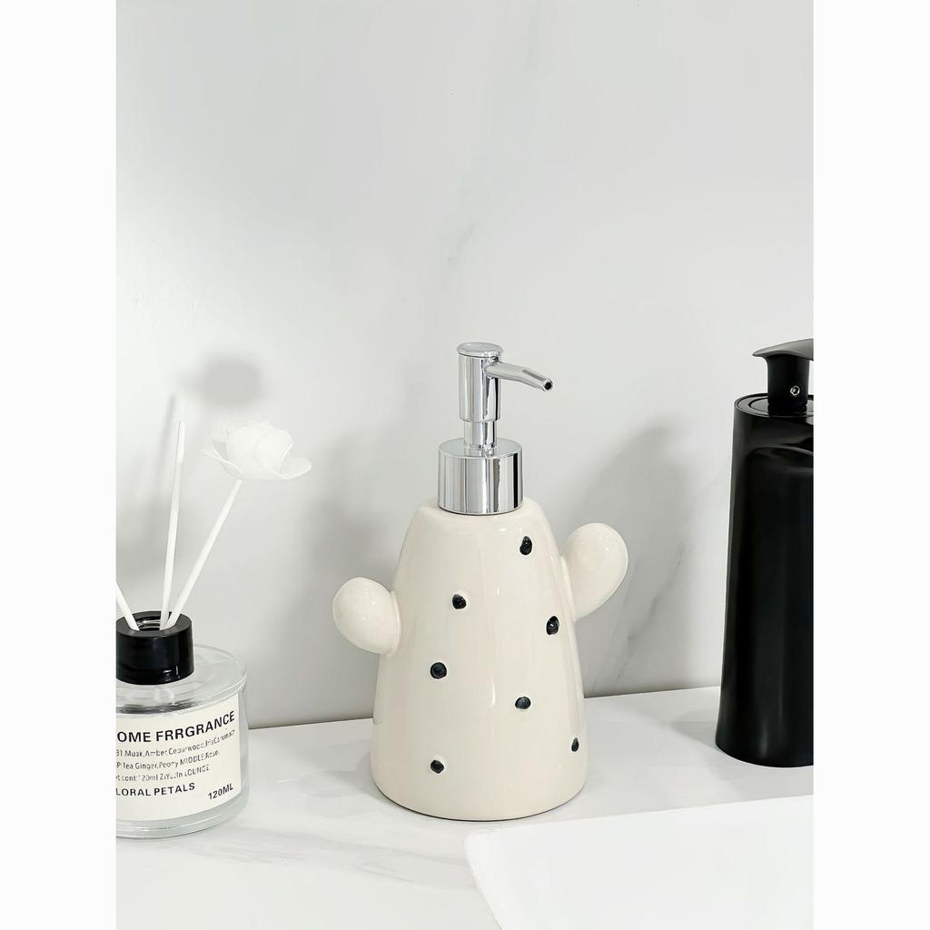 Tragbare Seifenspender Keramik Abfüllflasche Drucktyp Duschgel Lotion Flasche Badezimmer Zuhause Handdesinfektionsmittel Aufbewahrungsflasche