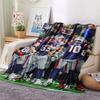 New England Patriots Players Printed Flannel Blanket, Soft Throw for Bedroom Sofa, Washable, Fan Merchandise, Great Gift.