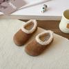 Children's fleece-lined thickened cotton shoes, new autumn and winter models, boys' Boken cotton shoes for small, medium, and large children, girls'