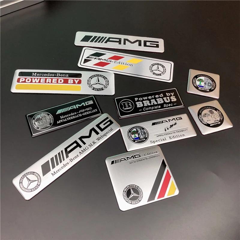 GLC GLB 1Pcs Car Styling Aluminum Alloy Badge Sticker For Mercedes Benz AMG W206 W204 W205 W212 W213 W221 W222 W223 W251 W464 W