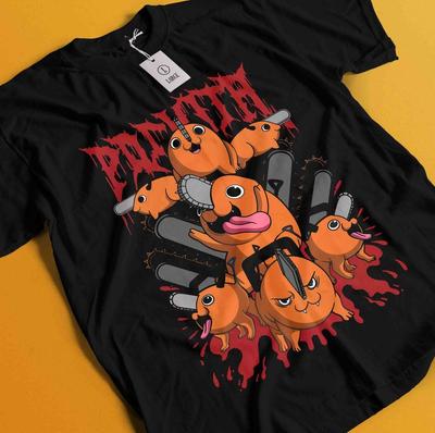 T-shirt Chainsaw Man Makima Asa Aki Anime Maglietta Denji T-shirt Power Maglietta Taglia Unica
