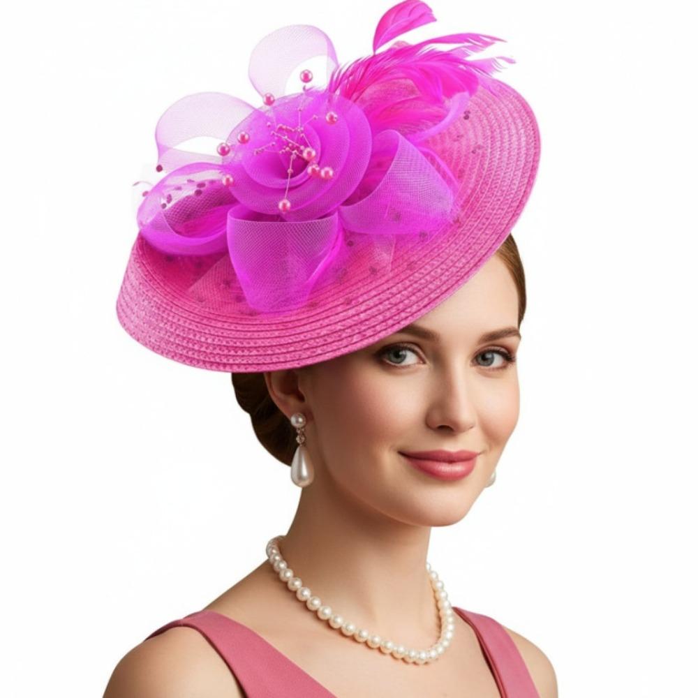 Elegant Mesh Feather Headband Exquisite 1920s Hair Accessories Masquerade Hair Band  Wedding