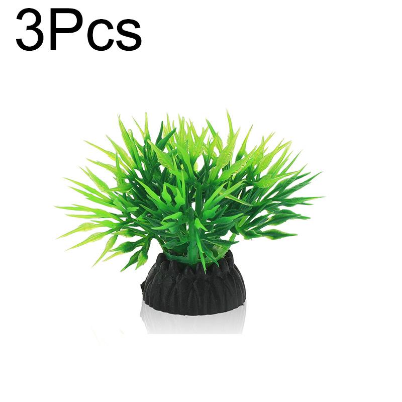 3Pcs/Pack Fish Tank Flower Plastic Home Decoration Accessories Simulation Grass DIY Aquarium Decoration Artificial Plant