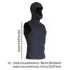 3mm Neoprene Wetsuit Hooded Vest Wet Suit Vest for Snorkeling Water Sports