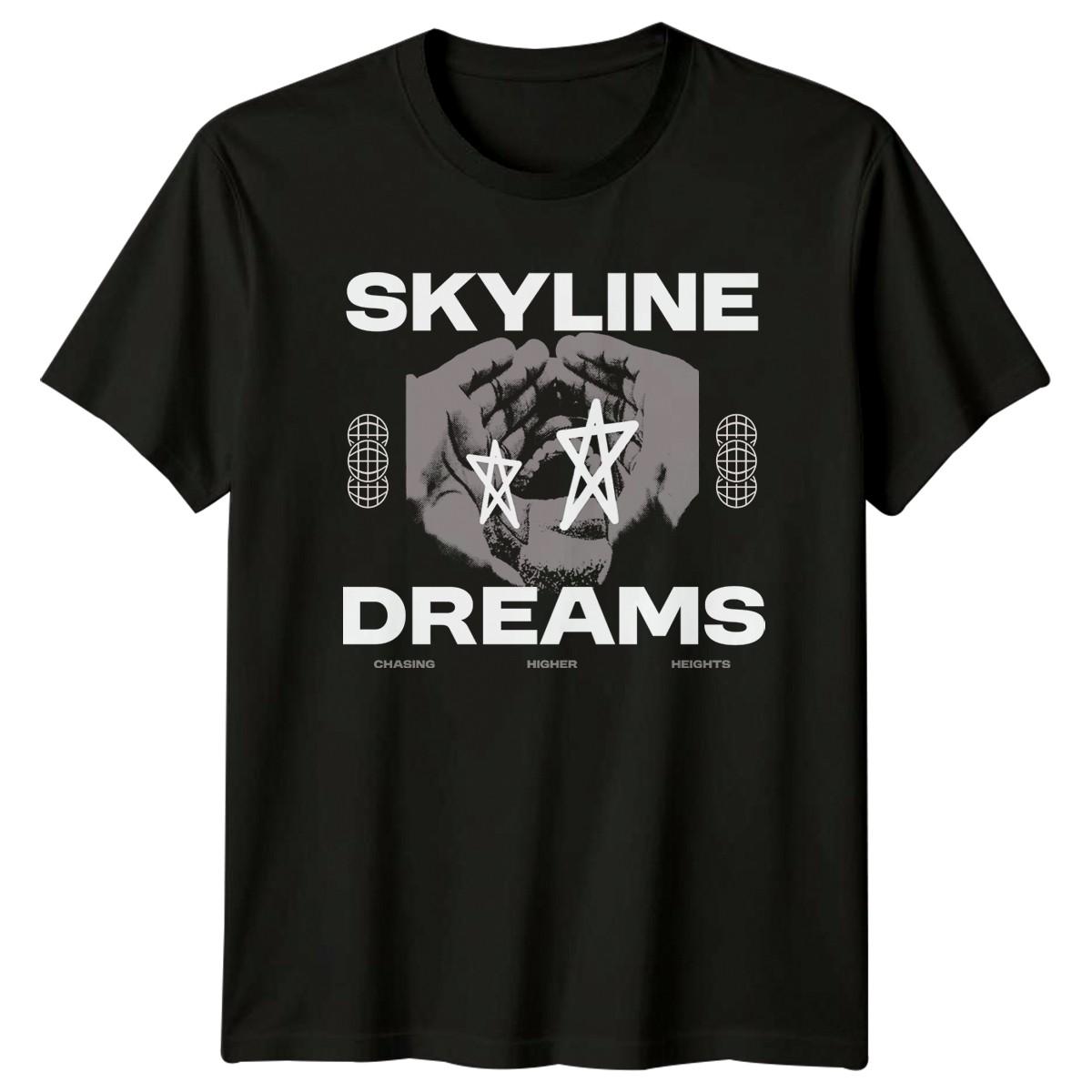 Skyline Dreams Chasing Higher Heights T-Shirt Urban Streetwear Birthday L