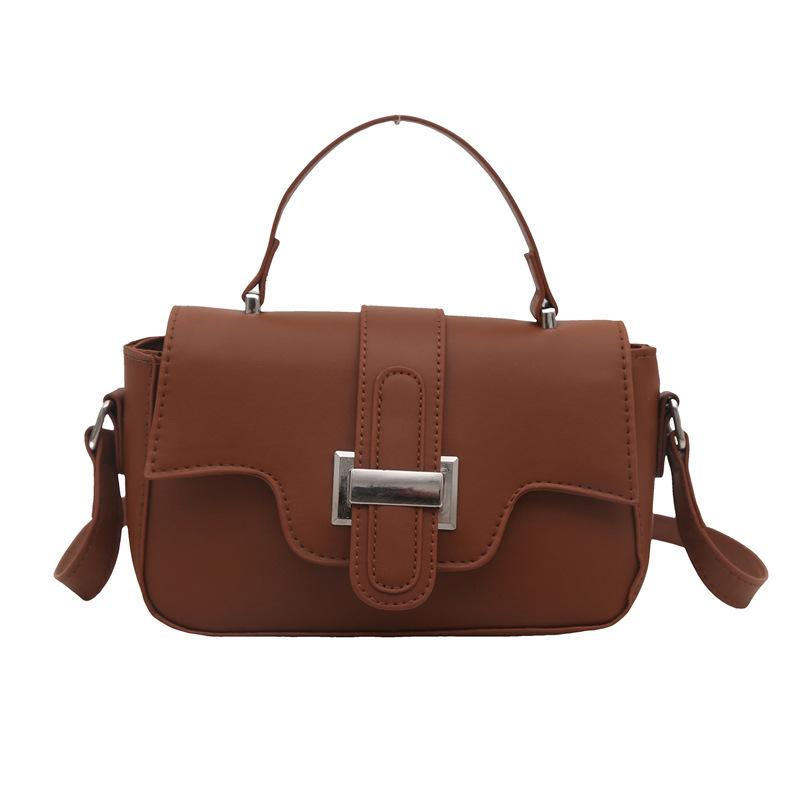 Korean Version Ins Simple and Fashionable Small Square Bag Women's 2025 New Personalized Portable Shoulder Bag Retro Commuter Messenger Bag