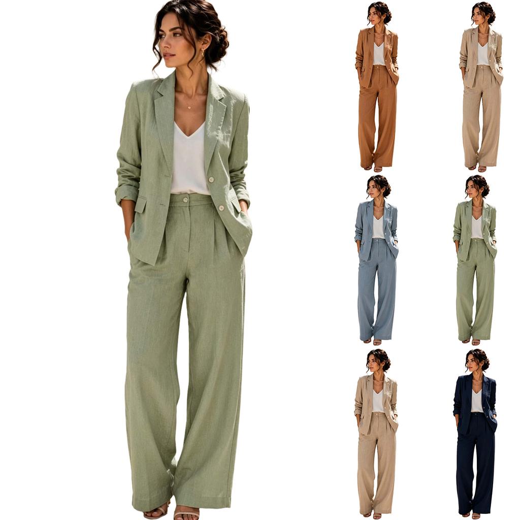 Women's Casual Two Piece Suit Set with and Pants for Everyday Fashion Look