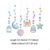 6 Pieces Ramadan Eid Decoration Streamer Hanging Wall Backdrop Mubarak Party