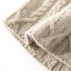 Women 100% Pure Cashmere Beanie Hat Chunky Cable Knit Pattern Winter Warm Soft Slouchy Skullies Cap Cold Weather Accessory