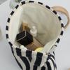 Women Stripe Comestic Case Clutch Pouch Canvas Makeup Storage Bag Women Handbag Portable Toiletry Travel Organizer Case