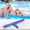 Pool Brush 17inch Pool Brush Head for Cleaning Pool Walls Curved End Pool Scrub Brush Nylon Bristles Pool Brush Head