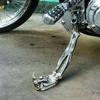 Suport pentru motocicletă cu degetul mijlociu schelet, universal, rezistent, suport pentru picioare din aliaj, accesorii pentru motociclete