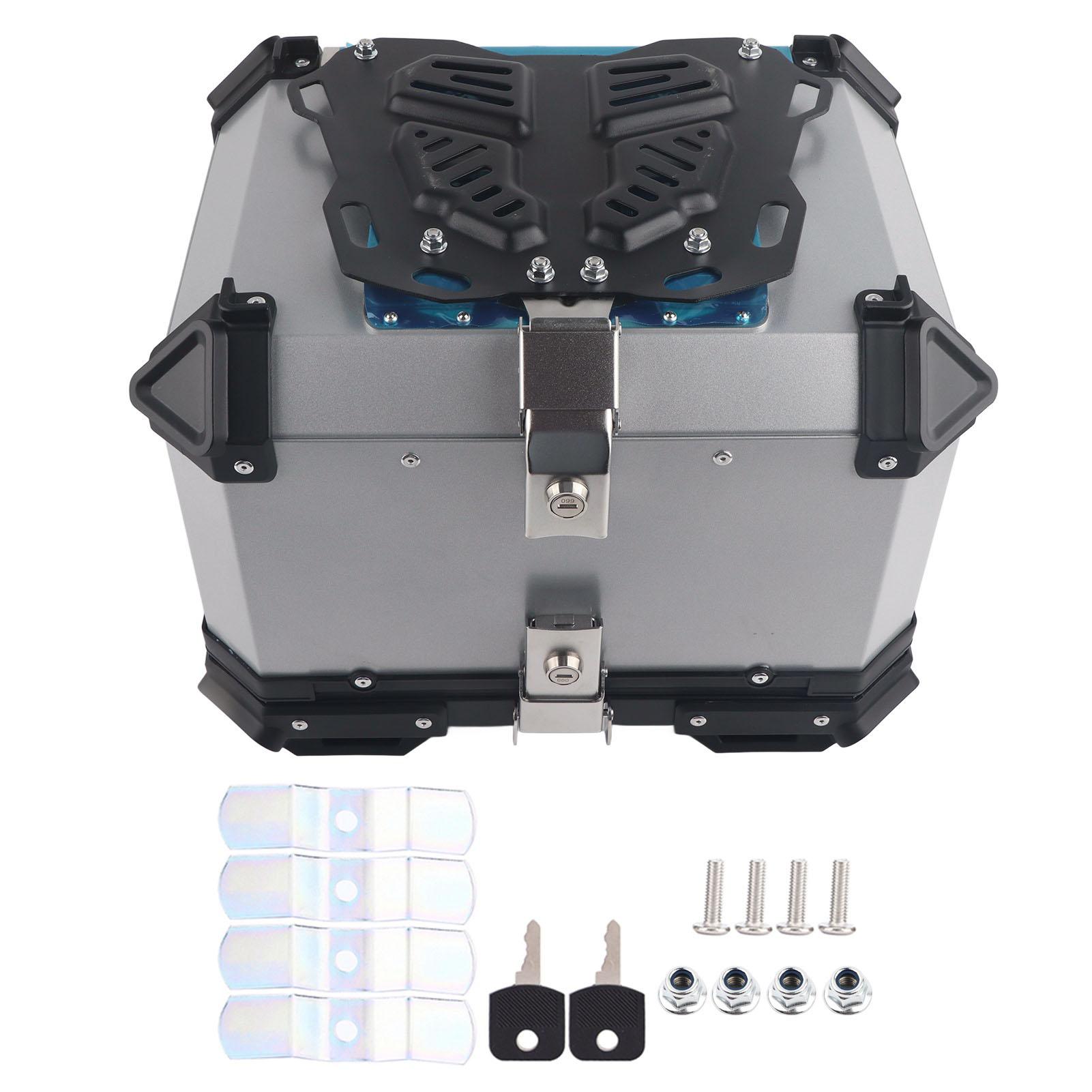 45L Motorcycle Aluminum Top Case Tail Box Luggage for