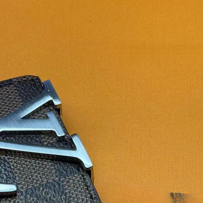 Herren Freizeit Glatter Schnallen Ledergürtel - Trendiger Karostil für Business und Jugend