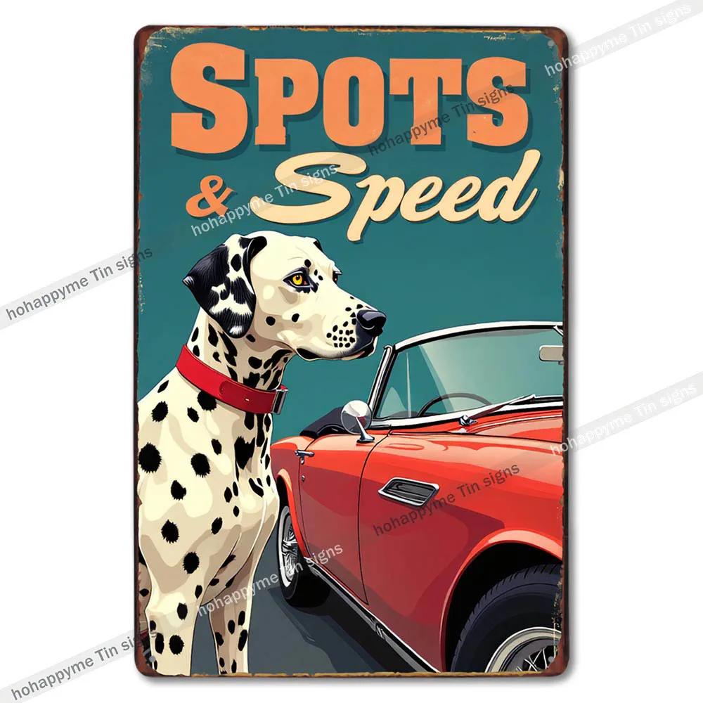 Vintage Cute Dog Themed Metal Tin Sign Retro Funny Puppy Wall Art Decor for Home Pet Shop Man Cave Rustic Iron Painting Plaque