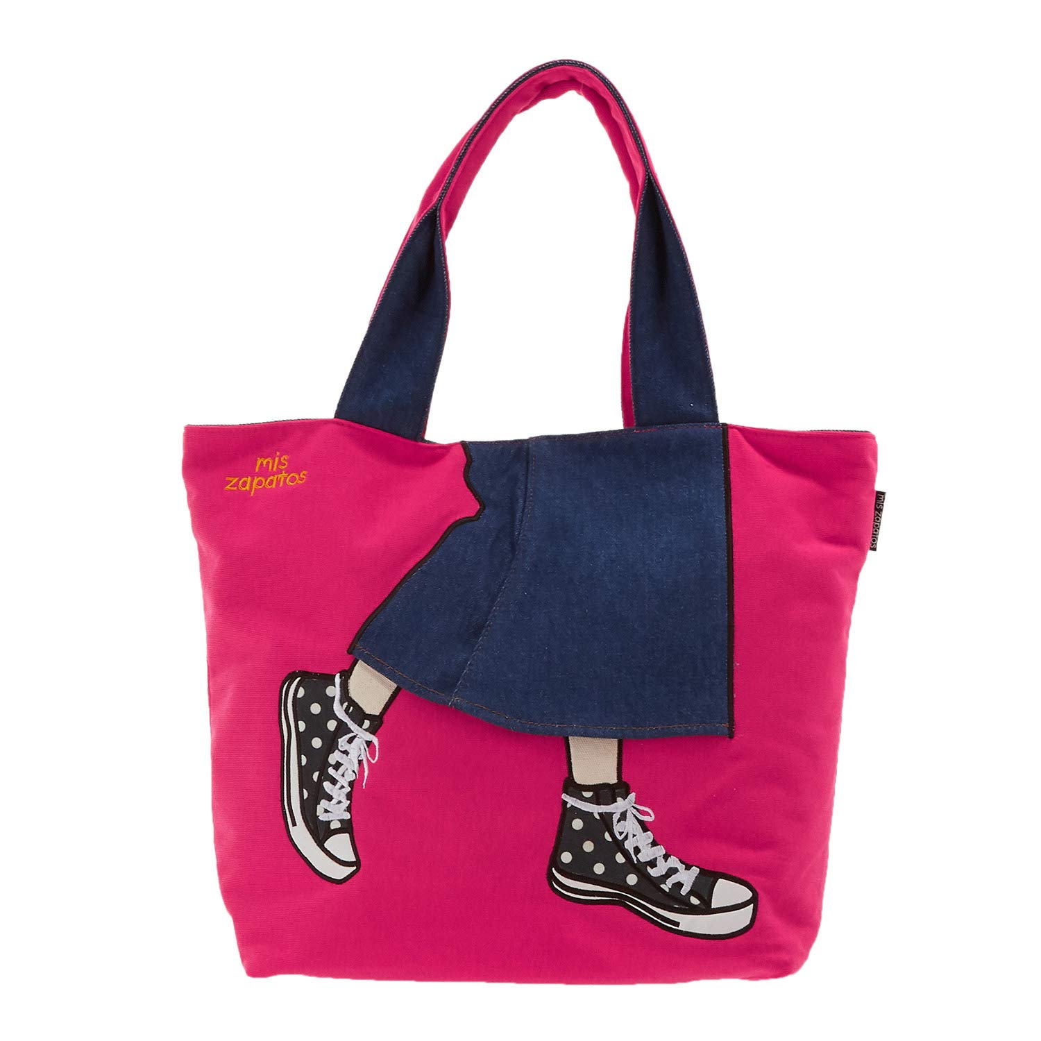 Женская сумка-тоут Miss Zapato формата А4 с изображением длинной юбки, розовая