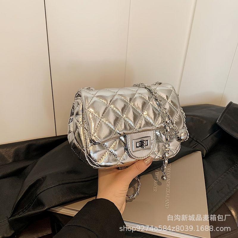 This year's popular diamond checkered chain small fragrance fashion small bag women's 2025 new trendy temperament one-shoulder crossbody bag