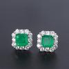 Lindon 925 Sterling Silver Zircon Geometry Earrings Women Vintage  Jewelry Delicate  Ear Studs Female Anniversary Gift