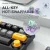 3 Modes Mini Wireless Keyboard with RGB Backlit Macro Programmable 15 Key Hot-swap DIY One Handed Gaming Mechanical Keypad PC Accessories