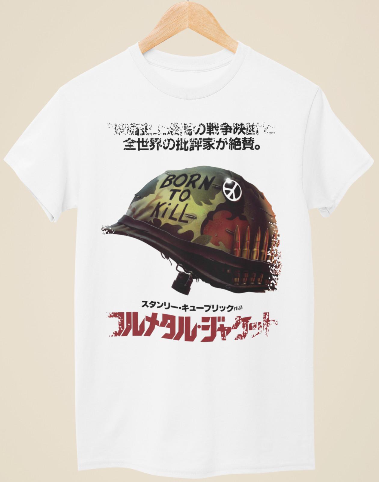 Full Metal Jacket - Japanese Movie Poster Inspired Unisex White T-Shirt L