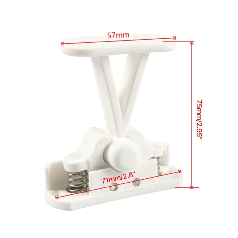 Door Retainer Set, T Shape Door Stop Retaining Catch Holder Set White Nylon for Campers RVs Motorhomes Caravans
