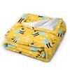 Bee in honeycomb and flowers Blankets Quality Super Soft  Bedding Throws Spring Travel Home Decor Funny Bedspread