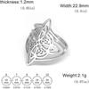 YILUOCD Witch Knot Ring Stainless Steel Triquetra Celtic Jewelry for Women Protection Amulet