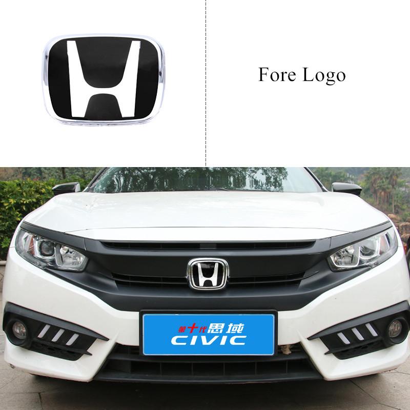 PLXI9 Car Front Hood Emblem Logo Rear Trunk Badge For Honda 2006-2025 Civic FIT HRV Vezel Avancier Accessories