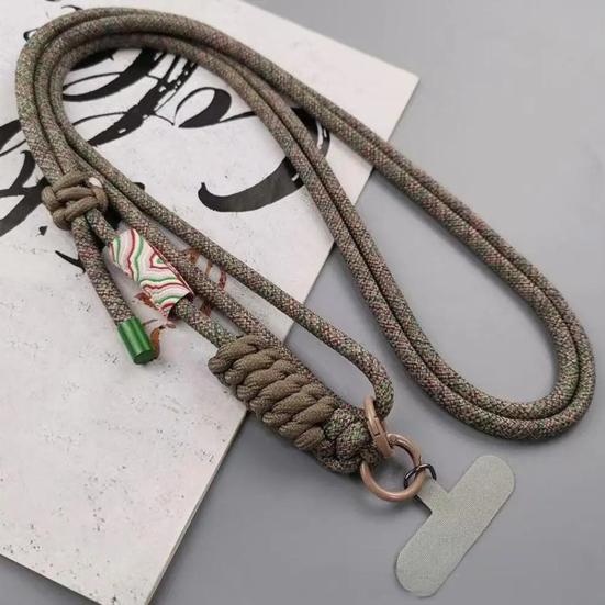 Adjustable Phone Lanyard with Auspicious Clouds Pattern Long Crossbody Strap Anti-loss Phone Tether Fashionable Phone Accessory