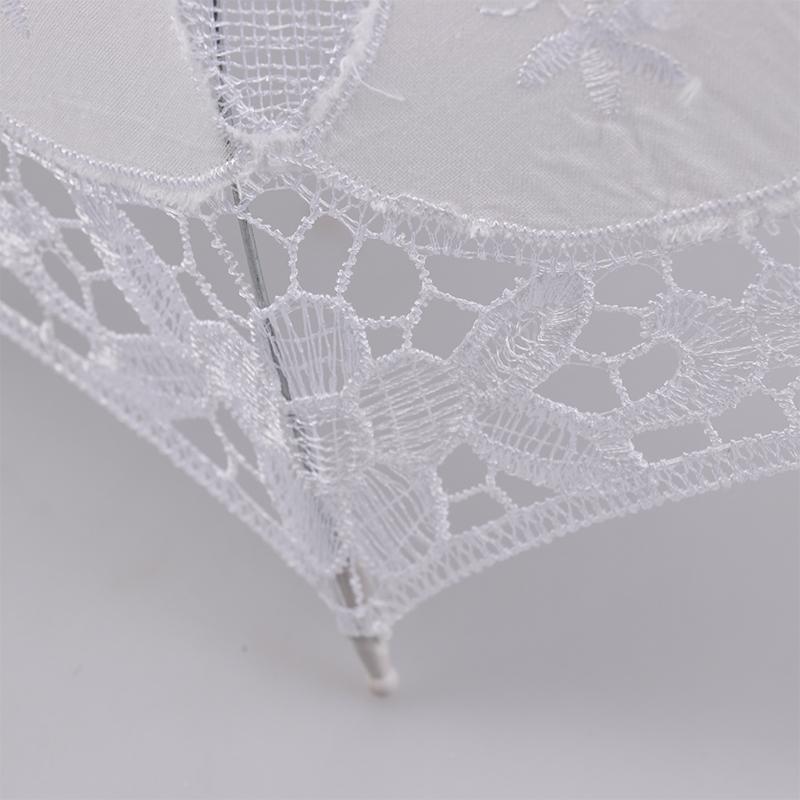 Vintage White 15/19/30/38Cm Lace Parasol Umbrella Embroidery Cotton Lace Flower Girl Umbrella Kids Sun Umbrella Photo Prop