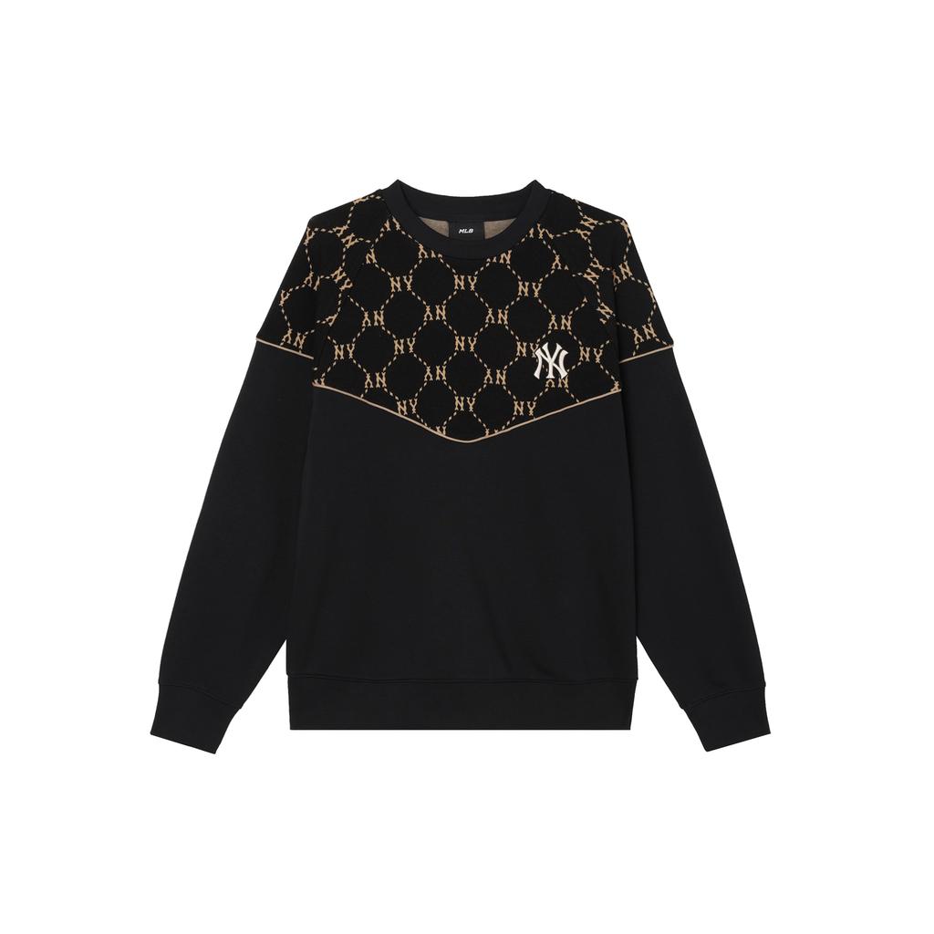 New MLB New York Yankees Dia Monogram Sweatshirt Unisex Black 3AMTM1144-50BKS