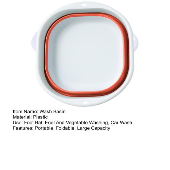 Faltbares Waschbecken aus Kunststoff, tragbares Pool-Fußbadbecken, Küche, Obst- und Gemüsewaschbecken, Fußbadwanne, Camping, Wäscherei, Autowaschbecken