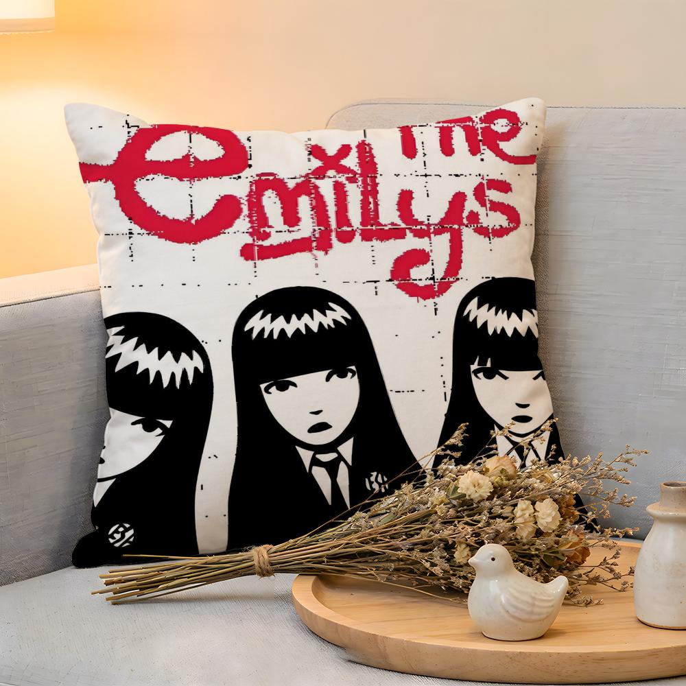 

Cushion Cover Linen SkinFriendly Soft Decorative Case for Sofa Home Decor Classic Anime Comics Emily The Strange Pillow cover 30x30cm