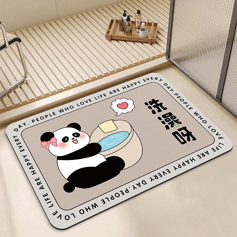 Diatom Mud Bathroom Floor Mat - Soft, Anti-Slip, Quick-Drying, Water-Absorbent Mat for Shower, Toilet, or Doorway.